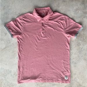 Roots Pink Polo Shirt with Grey Details